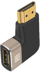 Basekit Adaptor HDMI Mama la HDMI Tata, Basekit, 8k@60Hz, 4k@120Hz, 270 Grade, Conectori Auriti, Argintiu (BK-KPHDMA-42)