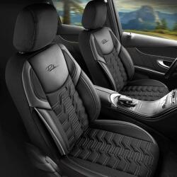 Panda Set Huse Scaune Auto pentru Opel Tigra - Panda Berlin, negru cu cusatura gri, 11 piese
