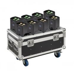 CENTOLIGHT PORTRAIT Q-AIR SET - Set of 8 LED PAR 4x12W RGBW 4in1 with lithium battery and flight case with charging function - J738J