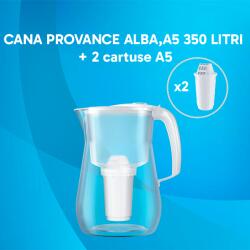 Geyser Cană Filtrantă Provance alba, A5 350 litri + 2 Cartuse A5