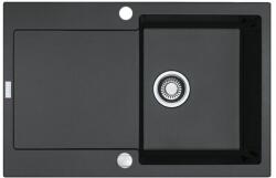 Franke MARIS 611-A gránit mosogató automata dugóemelő, szifonnal, fekete, beépíthető (114.0176.603)