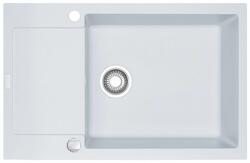 Franke MARIS 611-78-XL gránit mosogató automata dugóemelő, szifonnal, fehér, beépíthető (114.0479.022)