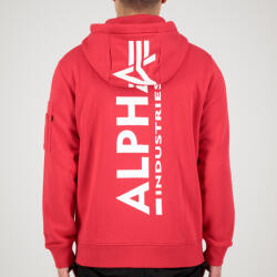 Alpha Industries Back Print Zip Hoody - mars red