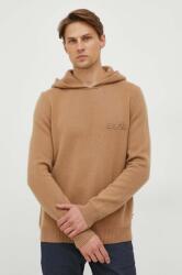 HUGO BOSS gyapjú pulóver könnyű, férfi, bézs - bézs XXL - answear - 123 990 Ft