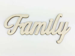 Natúr fa - "Family" felirat 9x18cm (CCR6312)