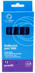 BLUERING Golyóstoll 0, 8mm, nyomógombos műanyag kék test, S88, Bluering® írásszín kék (BR897947STAR)