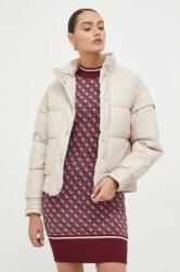 Guess rövid kabát női, bézs, téli - bézs M - answear - 85 990 Ft