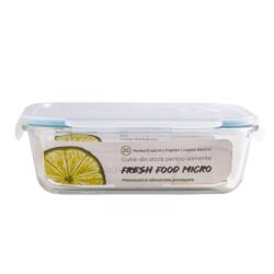 Casa Plastor Cutie pentru alimente, din sticla termorezistenta, capac din plastic cu supapa, 1, 52 litri, Fresh Micro (PY-PR-V1520)