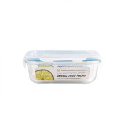 Casa Plastor Cutie pentru alimente, din sticla termorezistenta, capac din plastic cu supapa, 370 ml, Fresh Micro (PY-PR-V370)