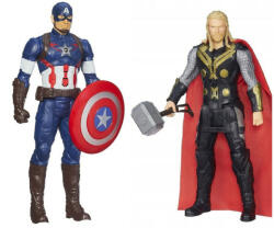 Hasbro Set 2 figurine Captain America + Thor cu sunete interactive, Hasbro, Avengers, 30 cm Figurina