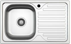 Zinox Chiuveta inox ZLN 9188 anticalcar cu cuva stanga 43.5x76.5 cm - design modern pentru bucatarie (ZLN-1909) Chiuveta