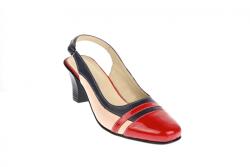 Rovi Design Oferta marimea 40 - Pantofi dama decupati, eleganti, din piele naturala, cu toc mic - LS301RBLBEJ - ellegant