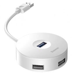 Baseus Hub USB la USB 3.0, 3x USB 2.0, Micro-USB, 10cm - Baseus Airjoy (CAHUB-F02) - White (KF2316078)