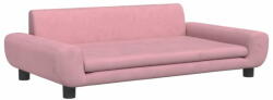 vidaXL rózsaszín bársony kutyaágy 100 x 54 x 33 cm 171984