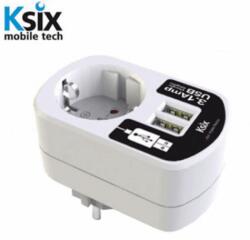 Ksix 1 Plug + 2 USB (KSIXBXCDAU01)