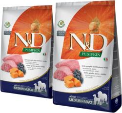 N&D Grain Free Adult Medium & Maxi Lamb & Blueberry With Pumpkin 2x2,5 kg