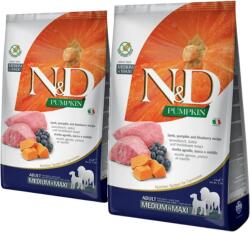 N&D Grain Free Dog Adult Medium Maxi Lamb & Blueberry With Pumpkin 2x2,5 kg