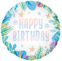 PartyPal Szülinapi fólia lufi 18" 45cm Happy Birthday, Óceán (LUFI517651)
