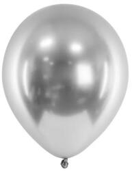 Partydeco Latex lufi 12" (30cm-es) chrome, Glossy színek - 50db/csomag, ezüst (LUFI237807)