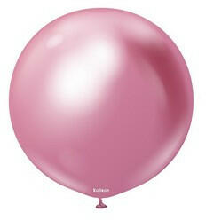  Óriás léggömb 24" 60cm chrome, króm, Pink (LUFI166587)