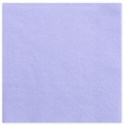PartyDeco Szalvéta 33x33cm egyszínű 20db Vilgáoslila, levendula (LUFI935344)