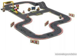 PlayTive Racetrak Road Set Fa autópálya szett, versenypálya készlet, 37 darabos