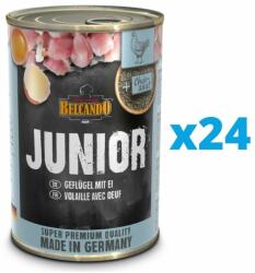 BELCANDO Super Premium Junior pui si oua 24x400 g alimente umede catelusi