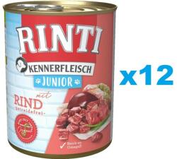 RINTI Kennerfleish Junior Beef 12x800 g cu vita, hrana caini juniori