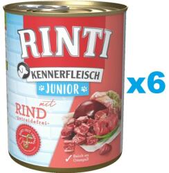 RINTI Kennerfleish Junior Beef 6x800 g cu vita, conserva hrana caine junior