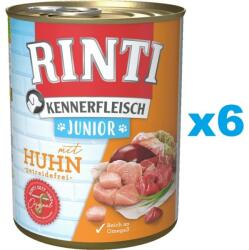 RINTI Kennerfleish Junior Chicken 6x400 g cu pui pentru catei