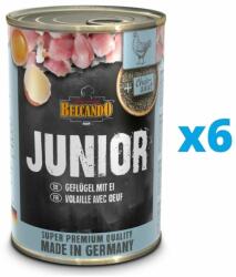 BELCANDO Super Premium Junior hrana caine junior 6x400 g pui si oua
