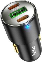 hoco. Incarcator Auto HOCO NZ6, 45W, 3A, 1 x USB-A - 2 x USB-C, Negru