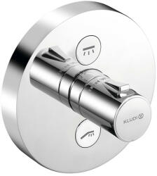 Kludi Baterie duș, Kludi, Push, rotundă, termostatată, pentru 2 consumatori, crom, 387120538 (389120538)