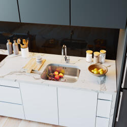 CookingAid Chiuveta bucatarie inox CookingAid INDUS 50 cu montaj sub blat + accesorii montaj (5604315331221) Chiuveta
