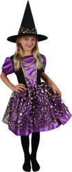 Rappa Costum de vrăjitoare pentru copii violet-negru (M) e-packaging (RP230668) Costum bal mascat copii