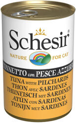 Schesir 12x140g Schesir tonhal & szardínia aszpikban nedves macskatáp