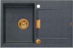 Quadron Owen chiuveta graniteq 76x50 cm negru HQO7650U8_PVDC1 (HQO7650U8PVDC1) Chiuveta