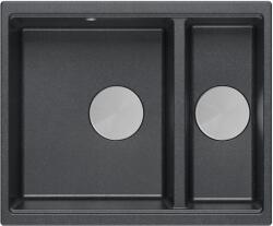 Quadron Logan chiuveta graniteq 55x46 cm negru-gri/grafit/onix HCQL5646U8-BS_U (HCQL5646U8BSU) Chiuveta