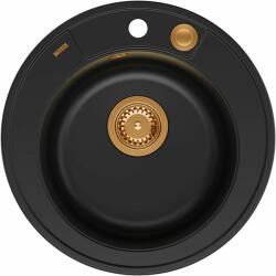 Quadron Morgan chiuveta graniteq 51x51 cm negru HB8301U7-C1_P2O (HB8301U7C1P2O) Chiuveta