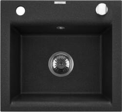 INVENA Tesalia chiuvetă din granit 48x44 cm negru AZ-01-041 (AZ01041) Chiuveta