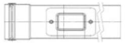 Fondital Alu/PPs koncentrikus füstcső egyenes ellenörző idom kondenzációs kazánhoz - 80/125 (F-F0TUBISPV05)