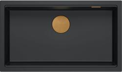 Quadron Logan chiuveta graniteq 76x45 cm negru HQD7644U7_PVDC1_U (HQD7644U7PVDC1U) Chiuveta