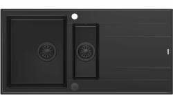 Quadron Evan chiuveta graniteq 100x50 cm negru HQE510050U7_BLM_P2O (HQE510050U7BLMP2O) Chiuveta