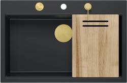 Quadron Marc chiuveta graniteq 76x50 cm negru HQM7650U7_PVDG1 (HQM7650U7PVDG1) Chiuveta