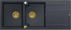 Quadron Evan chiuveta graniteq 116x50 cm negru HQE11650U8_PVDG1_P2O (HQE11650U8PVDG1P2O) Chiuveta