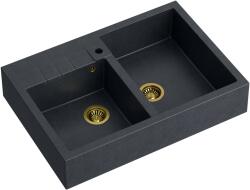 Quadron Bill chiuveta graniteq 90x62 cm negru HCQB9062U8_PVDG1 (HCQB9062U8PVDG1) Chiuveta