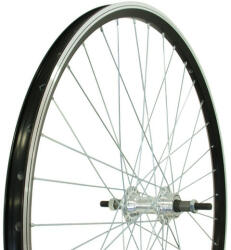 Remerx 26" fekete-ezüst duplafalú menetes hátsó kerék - kerekparwebshop