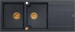 Quadron Evan chiuveta graniteq 116x50 cm negru HQE11650U8_PVDC1_P2O (HQE11650U8PVDC1P2O) Chiuveta