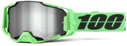 100% ARMEGA ANZA 2 motokrossz szemüveg zöld (tükrözött ezüst plexi)