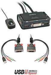 Lindy 42341 KVM kapcsoló Fekete (42341)